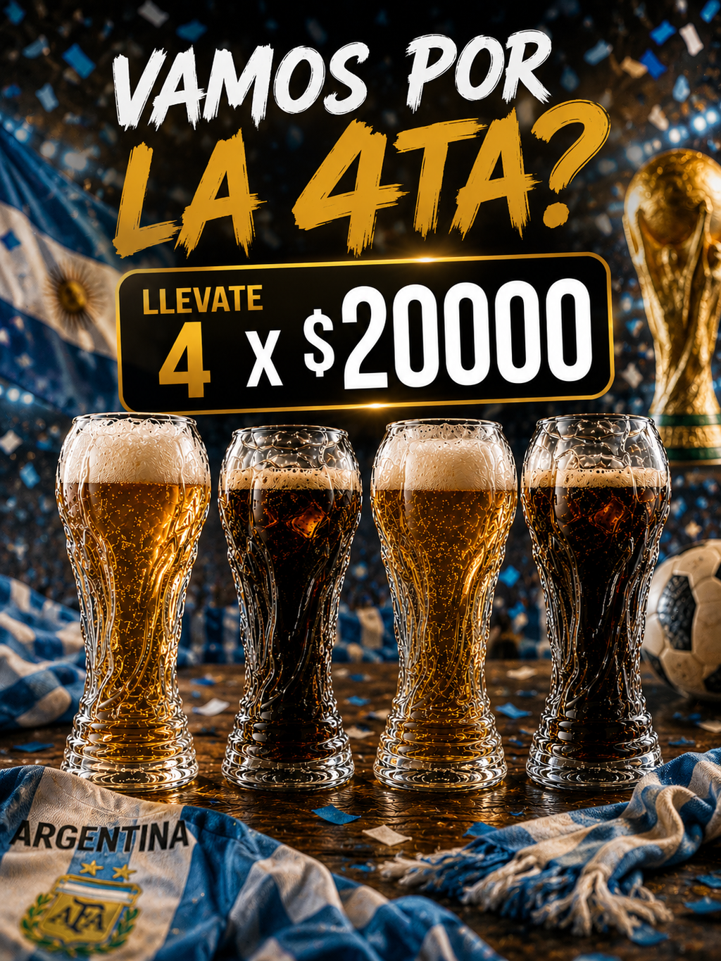 Vaso de la copa del mundo 500ml