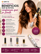 Cepillo moldeador 5 en 1, cada accesorio un estilo diferente.