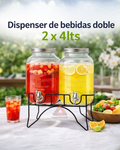Dispenser de bebidas doble 2 x 4Lts