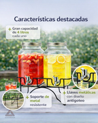 Dispenser de bebidas doble 2 x 4Lts