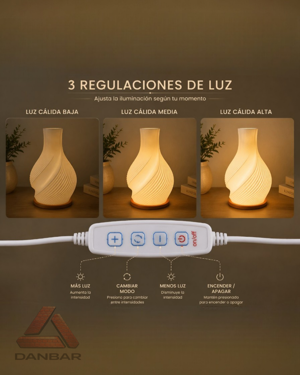 Lampara florero led
