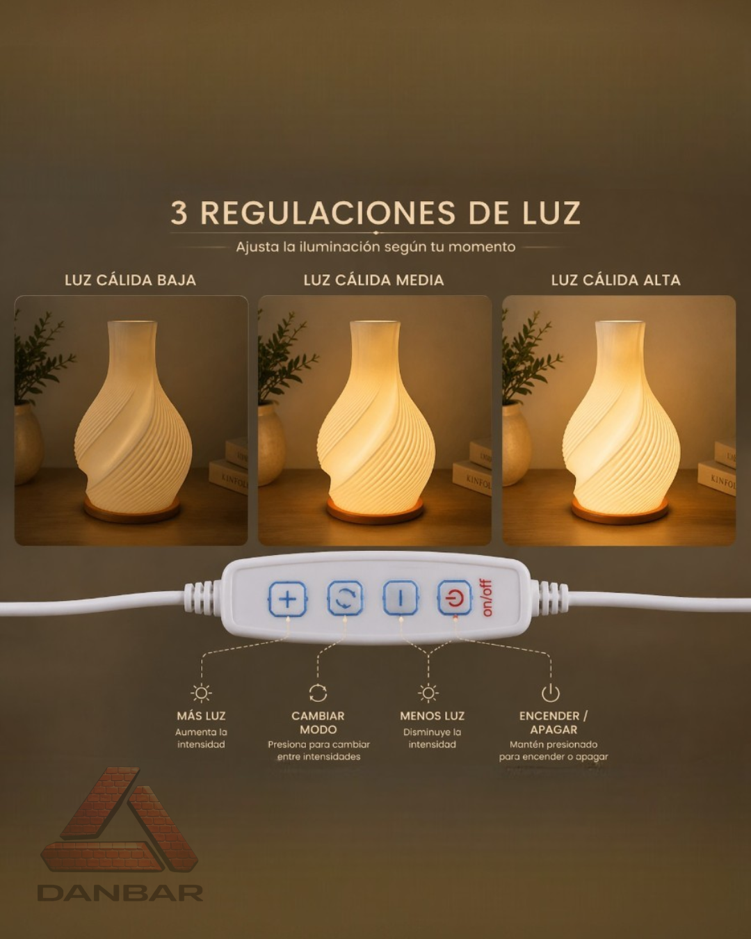 Lampara florero led