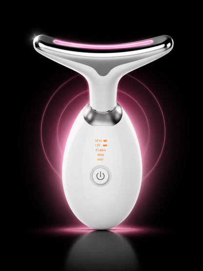 Masajeador Facial 4 en 1, Luce una piel más firme y radiante desde casa.