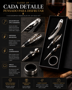 Set de accesorios para vino x 4 piezas