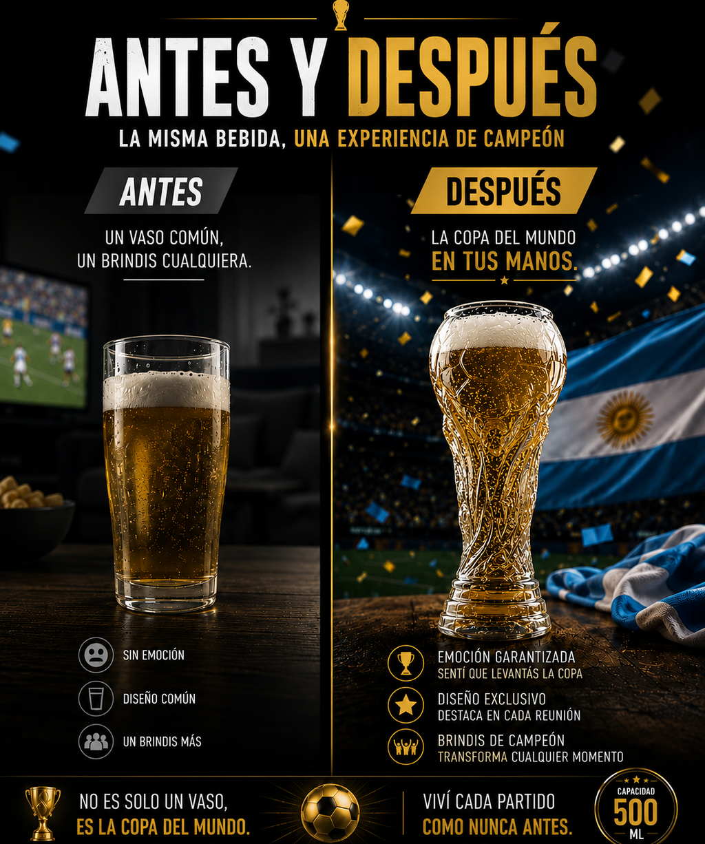Vaso de la copa del mundo 500ml