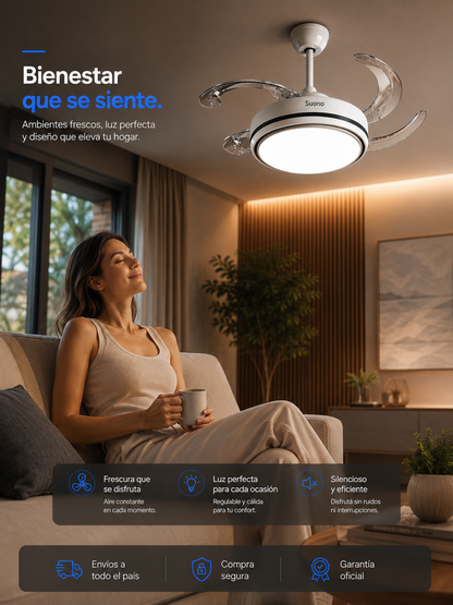 Ventilador Retractil Suono, confort y diseño.