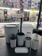 Set de accesorios para el baño x 6 piezas Gris/Bambu