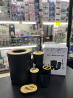 Set de accesorios para el baño x 6 piezas Gris/Bambu