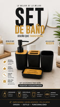 Set de accesorios de baño x 4 piezas