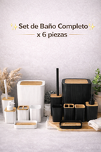 Set de accesorios de baño x 6 piezas
