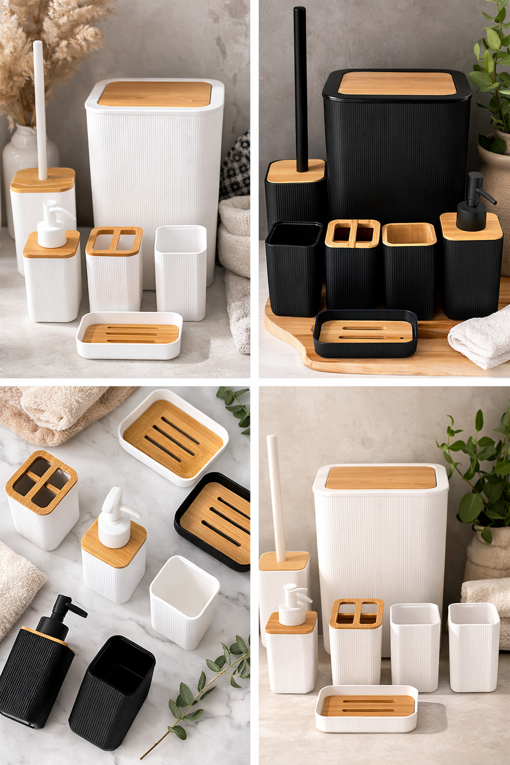 Set de accesorios de baño x 6 piezas