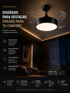 Ventilador retractil 4 aspas. Diseño y Tecnologia en un solo producto.